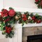 9 ft. Artificial Christmas Garland with Lights - Scarlet Hydrangea